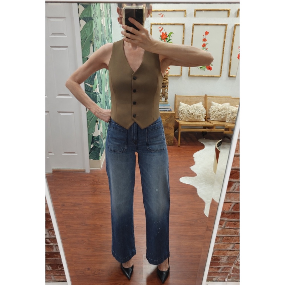 NWT Aritzia Babaton Deniro Vest in Cello Brown